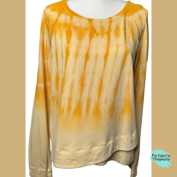 Orange Tie Dye Relaxed Long Sleeve Sweatshirt - Picture 1 of 7